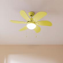 EnergySile Aero v3600 Vision Full Yellow Ventilatore da soffitto, 50 W e 36” con lampada, 3 velocità, 6 pale reversibili, modalità winter-summer con uso facile.