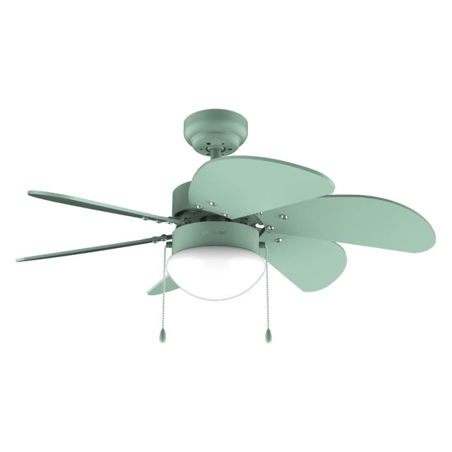 EnergySile Aero 3600 Vision Full Green Ventilateur de plafond de 50 W et 36” avec lampe, 3 vitesses, 6 pales réversibles et mode hiver-été. Facile à utiliser.