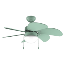 EnergySile Aero 3600 Vision Full Green 50 W 36" Deckenventilator mit Lampe, 3 Geschwindigkeiten, 6 umkehrbare Flügel, Winter-Sommer-Modus und einfache Bedienung.