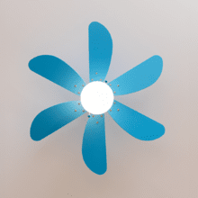 EnergySilence Aero 3600 Vision Full Blue 50 W 36" Deckenventilator mit Lampe, 3 Geschwindigkeiten, 6 umkehrbare Flügel, Winter-Sommer-Modus und einfache Bedienung.