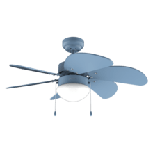 EnergySilence Aero 3600 Vision Full Blue Ventilateur de plafond de 50 W et 36” avec lampe, 3 vitesses, 6 pales réversibles et mode hiver-été. Facile à utiliser.