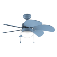 EnergySilence Aero 3600 Vision Full Blue Ventilatore da soffitto, 50 W e 36” con lampada, 3 velocità, 6 pale reversibili, modalità winter-summer con uso facile.