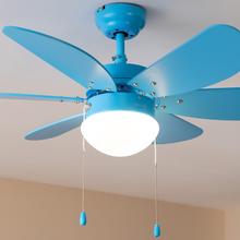 EnergySilence Aero 3600 Vision Full Blue Ventilatore da soffitto, 50 W e 36” con lampada, 3 velocità, 6 pale reversibili, modalità winter-summer con uso facile.