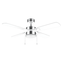 EnergySilence Aero 450 IronWhite Ventilatore da soffitto da 50 e W 42" con luce, 3 velocità, 4 pale e modalità inverno-estate.