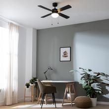 EnergySilence Aero 450 FullBlack Ventilatore da soffitto da 50 e W 42" con luce, 3 velocità, 4 pale e modalità inverno-estate.