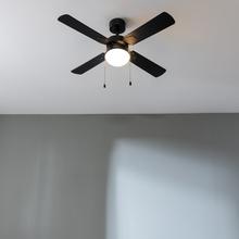 EnergySilence Aero 450 FullBlack Ventilatore da soffitto da 50 e W 42" con luce, 3 velocità, 4 pale e modalità inverno-estate.