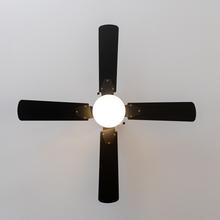 EnergySilence Aero 450 FullBlack Ventilatore da soffitto da 50 e W 42" con luce, 3 velocità, 4 pale e modalità inverno-estate.