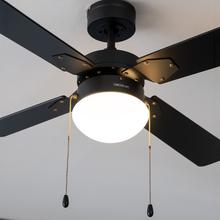 EnergySilence Aero 450 FullBlack Ventilatore da soffitto da 50 e W 42" con luce, 3 velocità, 4 pale e modalità inverno-estate.