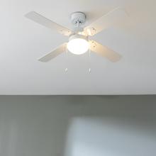 EnergySilence Aero 450 FullWhite 50 W, ventilateur de plafond 42” avec lumière, 3 vitesses, 4 pales et mode hiver-été.