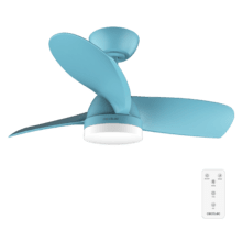 EnergySilence Aero 3050 Sky Ventoinha de teto de 35 W com motor DC e 36” com luz LED, controlo remoto, 6 velocidades, temporizador e 3 pás.