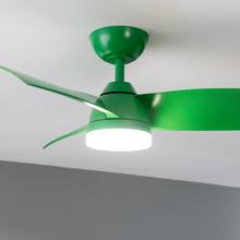 EnergySilence Aero 3050 Mint Ventilatore da soffitto da 35 W con motore DC e 36" con luce LED, telecomando, timer, 6 velocità e 3 pale.