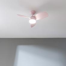 EnergySilence Aero 3050 Pink Ventilateur de plafond de 35 W et 36” avec moteur DC, lampe LED, télécommande, minuterie, 6 vitesses et 3 pales.