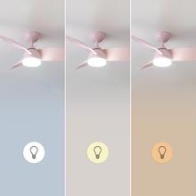 EnergySilence Aero 3050 Pink Ventilatore da soffitto da 35 W con motore DC e 36" con luce LED, telecomando, timer, 6 velocità e 3 pale.