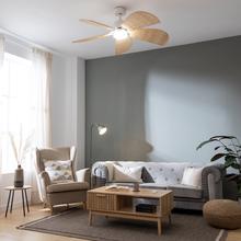 EnergySilence Aero 5290 Natural Deckenventilator mit eingebautem 40W DC-Motor, 52 Zoll, 18W LED-Licht, Timer einstellbar zwischen 1/2/4 und 8 Stunden, Winter-Sommer-Modus, 6 Geschwindigkeiten zur Auswahl, mit 5 rotierenden Flügeln.