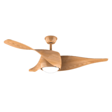 EnergySilence Aero 5290 WhiteWood Ventilatore da soffitto, 40 W e 52” con motore DC, luce a LED, telecomando, timer e modalità winter-summer.