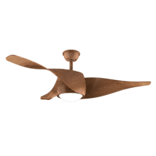 EnergySilence Aero 5290 BlackWood Ventilatore da soffitto, 40 W e 52” con motore DC, luce a LED, telecomando, timer e modalità winter-summer.