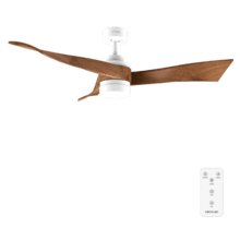 EnergySilence Aero 5280 DarkWood Ventilatore da soffitto, 40 W e 52” con motore DC, luce a LED da 18W, telecomando, timer e modalità winter-summer.