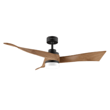 EnergySilence Aero 5285 DarkWood Ventilateur de plafond de 40 W et 52” avec moteur DC, lampe LED de 18 W, télécommande, minuterie programmable et mode Hiver-Été.