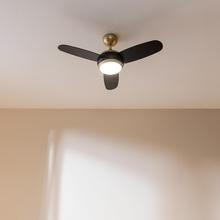 EnergySilence Aero 4265 GoldBlack Ventilatore da soffitto da 65 W e 42" con luce LED da 18W, telecomando, timer programmabile, 3 velocità, 3 pale.