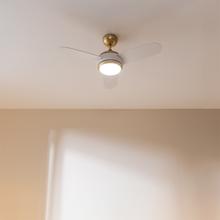 EnergySilence Aero 4265 GoldWhite Ventilatore da soffitto da 65 W e 42" con luce LED da 18W, telecomando, timer programmabile, 3 velocità, 3 pale.