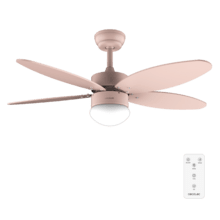 EnergySilence Aero 4260 Full Orange Ventilatore da soffitto, 40 W con motore DC e 42”, luce LED, telecomando, timer, 6 velocità e 5 pale reversibili.