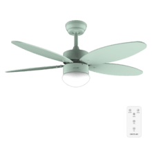 EnergySilence Aero 4260 Full Mint Deckenventilator 40 W, DC-Motor und 42" mit LED-Licht, Fernbedienung, Timer, 6 Geschwindigkeiten und 5 umkehrbaren Flügeln.