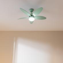 EnergySilence Aero 4260 Full Mint Ventilatore da soffitto, 40 W con motore DC e 42”, luce LED, telecomando, timer, 6 velocità e 5 pale reversibili.