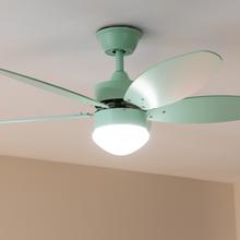 EnergySilence Aero 4260 Full Mint Ventilateur de plafond de 40 W et 42” avec un moteur DC, une lampe LED, une télécommande sans fil, une minuterie, 6 vitesses et 5 pales réversibles.