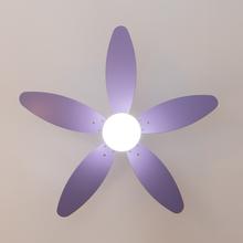 EnergySilence Aero 4260 Full Purple Ventilador de techo de 40 W con motor DC y 42” con luz LED, mando a distancia , temporizador, 6 velocidades y 5 aspas reversibles.