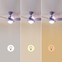 EnergySilence Aero 4260 Full Purple Ventilatore da soffitto, 40 W con motore DC e 42”, luce LED, telecomando, timer, 6 velocità e 5 pale reversibili.