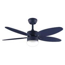 EnergySilence Aero 4260 Full Purple Ventilatore da soffitto, 40 W con motore DC e 42”, luce LED, telecomando, timer, 6 velocità e 5 pale reversibili.