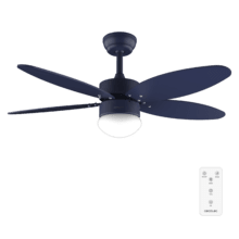 EnergySilence Aero 4260 Full Purple Ventilador de techo de 40 W con motor DC y 42” con luz LED, mando a distancia , temporizador, 6 velocidades y 5 aspas reversibles.