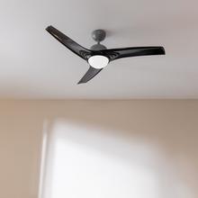 EnergySilence Aero 560 IronBlack Ventilatore da soffitto da 60W, 52" con luce LED 18W, telecomando, timer programmabile, 3 velocità selezionabili e 3 pale