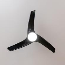 EnergySilence Aero 560 IronBlack 60W 52" Deckenventilator mit 18W LED Licht, Fernbedienung, programmierbarem Timer, 3 wählbaren Geschwindigkeiten und 3 Flügeln, mit Winter/Sommer Modus.