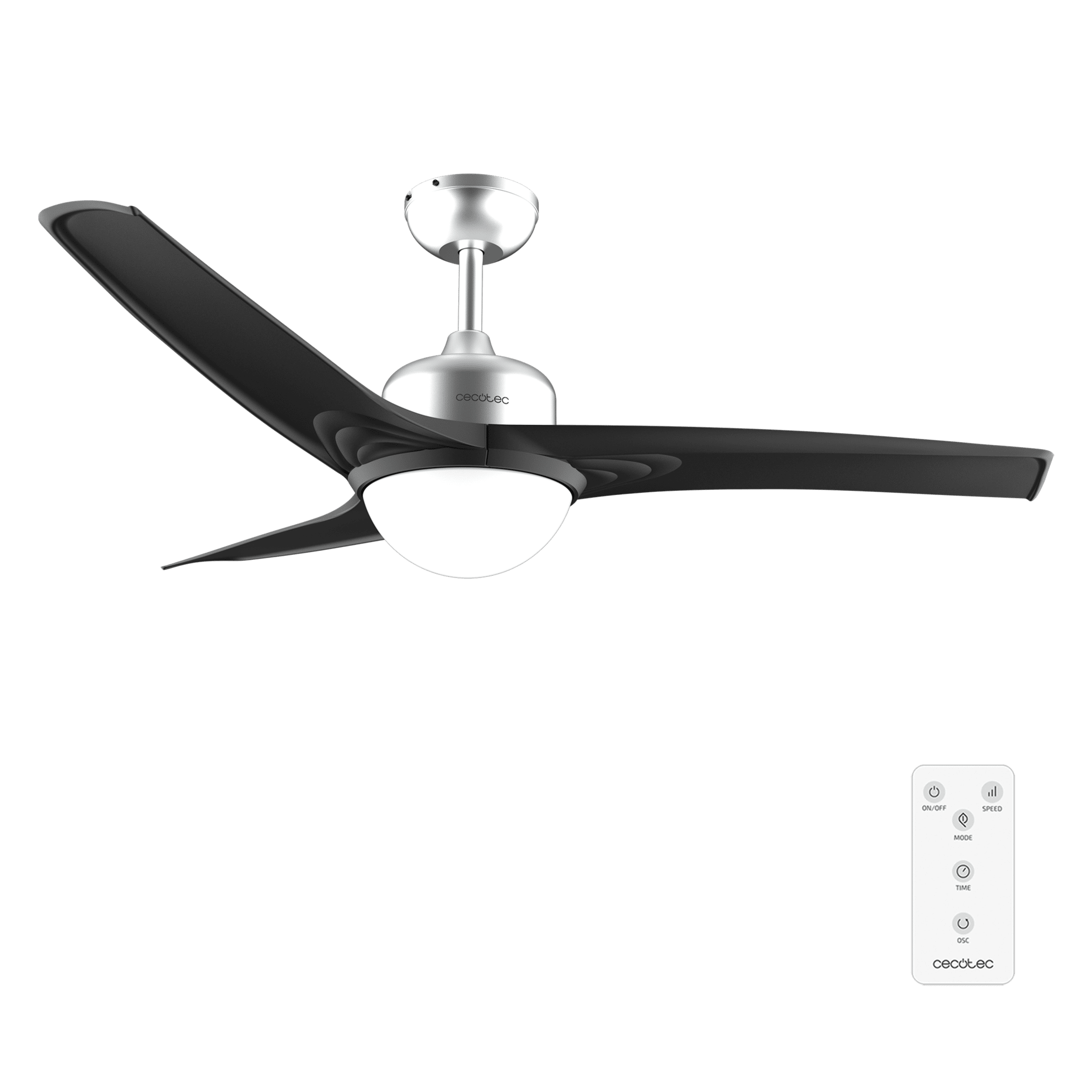 Ventilador de techo - CECOTEC EnergySilence Aero 560 IronBlack, 60 W, 3 velocidades, Black Ventilador de techo - CECOTEC EnergySilence Aero 560 IronBlack, 60 W, 3 velocidades, Black
