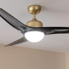 EnergySilence Aero 560 GoldBlack Ventilatore da soffitto da 60W, 52" con luce LED 18W, telecomando, timer programmabile, 3 velocità selezionabili e 3 pale