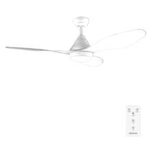 EnergySilence Aero 5200 White Ventilador de techo de 62 W y 48” con luz , 3 velocidades, temporizador