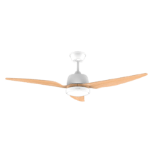 EnergySilence Aero 5250 WhiteWood 62 W 48" Deckenventilator mit Licht, 3 Geschwindigkeiten, Timer und Winter-Sommer-Modus.