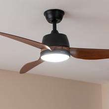 EnergySilence Aero 5250 BlackWood Ventilatore da soffitto da 62 W e 48” con luce, 3 velocità e timer.