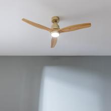 EnergySilence Aero 5295 GoldWhite Ventilatore da soffitto da 35 W con motore DC e 52" con luce LED da 18W, telecomando, timer, 6 velocità.