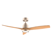 EnergySilence Aero 5295 GoldWhite Ventilateur de plafond de 35 W et 52” avec moteur DC, lampe LED de 18 W, télécommande, minuterie et 6 vitesses.