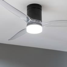 EnergySilence Aero 5285 Sun BlackTransp Ventilatore da soffitto da 40 W 52" con telecomando, Wi-Fi e telecomando, protezione IP44, 6 velocità, 3 pale, modalità winter-summer e timer fino a 8 ore.