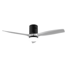 EnergySilence Aero 5285 Sun BlackTransparent Ventilador de techo de 40 W y 52” con mando a distancia, control por wifi y mando a distancia, protección IP44, 6 velocidades, 3 aspas, modo winter-summer y temporizador de hasta 8 horas.