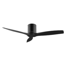 EnergySile Aer 5500 Aqua Black&Black Con Ventilatore da soffitto da 40 W 52" con telecomando, Wi-Fi e telecomando, protezione IP44, 6 velocità, 3 pale, modalità winter-summer e timer fino a 8 ore.