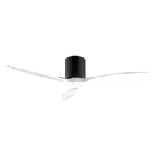 EnergySile Aero 5500 Aqua Black&Whi Con Ventilatore da soffitto da 40 W 52" con telecomando, Wi-Fi e telecomando, protezione IP44, 6 velocità, 3 pale, modalità winter-summer e timer fino a 8 ore.