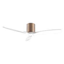 EnerSil Aero 5500 Aqua GoldWhiteWood Con Ventilatore da soffitto da 40 W 52" con telecomando, Wi-Fi e telecomando, protezione IP44, 6 velocità, 3 pale, modalità winter-summer e timer fino a 8 ore.