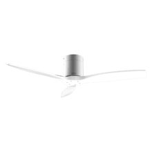 EnerSile Aero 5500 Aqua IronWhite Con Ventilateur de plafond de 40 W et 52” avec télécommande, contrôle via Wi-Fi, protection IP44, 6 vitesses, 3 pales, mode hiver-été et minuterie jusqu’à 8 heures.