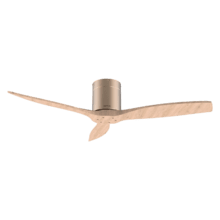 EnerSile Aero 5500 Aq GoldWhiteWood Con Ventilatore da soffitto da 40 W 52" con telecomando, Wi-Fi e telecomando, protezione IP44, 6 velocità, 3 pale, modalità winter-summer e timer fino a 8 ore.