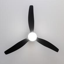 EnerSile Aero 5600 Aqua Black&Black Con Ventilatore da soffitto da 40 W e 52" con telecomando, Wi-Fi e telecomando, protezione IP44, 6 velocità, 3 pale, modalità winter-summer e timer fino a 8 ore.