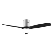 EnerSile Aero 5600 Aqua IronBlack Con 40 W 52" Deckenventilator mit Fernbedienung, WiFi und Fernbedienung, IP44 Schutz, Licht, 6 Geschwindigkeiten, 3 Flügel, Winter-Sommer-Modus und Timer bis zu 8 Stunden.